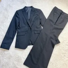 COMME CA ISM パンツ　スーツ 黒　ストライプ M/L ウールのサムネイル