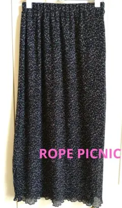 ROPE PICNIC小花柄 プリーツロングスカート