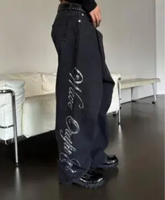 Watson Boss Up デニムパンツ ラインストーン ブラック - メルカリ
