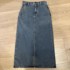 裏フリースデニムスカート Sサイズ BLUE GU
