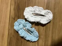 フリルデザイン ヘアピン 2色セット