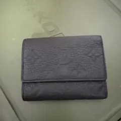 最終値下げLouis Vuitton ブラック 三つ折り財布M82556