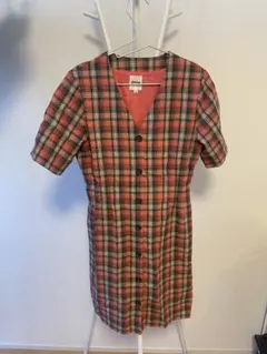 Oriens チェックワンピース　ピンク