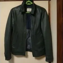 UNITED ARROWS革ジャンパー、ブルゾン（モスグリーン)