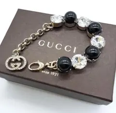 GUCCI インターロッキング　チェーンビジューブレスレット　女性用