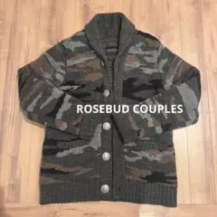 ROSEBUD COUPLES カモフラージュニットカーディガン M