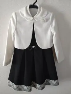 美品★入学式ワンピースSAKURA130★ボレロ付き