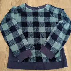 BeBe 青系チェック柄 トレーナー 140