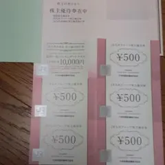 JR九州グループ　株主優待券　500円券　５枚