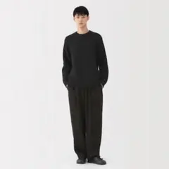 新品muji labo 2025メリノウールローゲージクルーネックセーター