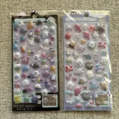 ボンボンドロップシール　立体　ぷくぷくシール　おばけ　海の生き物　2枚