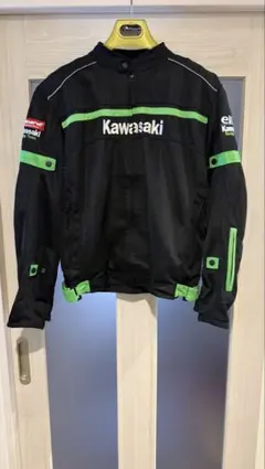 Kawasaki ライディングメッシュジャケット ブラック グリーンのサムネイル