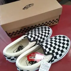 Vans Classic Slip-On ブラック/ホワイト チェッカー23cm