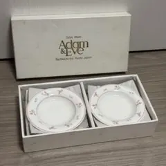 たち吉 Adam＆Eve 小皿 2枚セット 花柄 11.5cm 箱付き【新品】のサムネイル