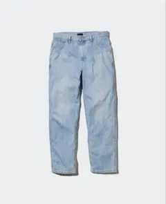 【新品未使用】ユニクロ ワイドフィットジーンズ ライトブルー 30インチ