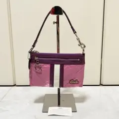 未使用級 希少 COACH ポピー キルティング アクセサリーポーチ ピンク