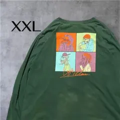 LEFT ALONE 長袖カットソー アート グリーン XXL 大きい
