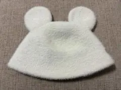ミッキーマウス 耳付きホワイト帽子
