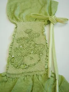 大特価 美品 お洒落な絞りの帯揚・帯〆セット（正絹）＜Bｓ1109＞