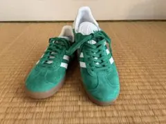 adidas＊GAZELLE24.5cmグリーンスエード