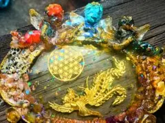 金色の鳳凰 ♥️トレイ型のオルゴナイト♥️イリィさま♥️専用です