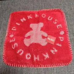 PINK HOUSE タオルハンカチ レッド くま柄のサムネイル