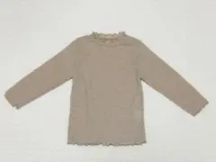 aladinkids フリル付きベージュ長袖Tシャツ Mサイズ