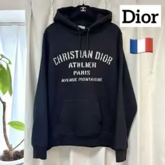 未使用級✨Dior 現行 パーカー スウェット 刺繍 ロゴ オブリーク ブラック 関税・送料込 DIOR FLOWERS ブランドロゴ 刺繍パーカー (Dior