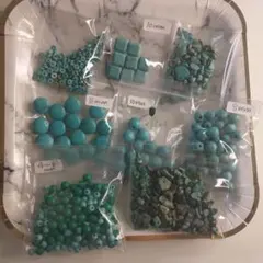 ターコイズビーズセット まとめ売りBS634