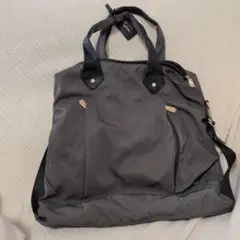 グレー ナイロン トートバッグ