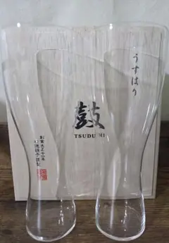 うすはり 鼓　ビールグラス（ピルスナー）木箱2P
