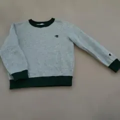 Champion 裏起毛トレーナー 130サイズ グレー/グリーン