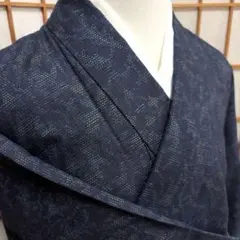 ひ*な様 正絹　紬の小紋《洋風花紋様》