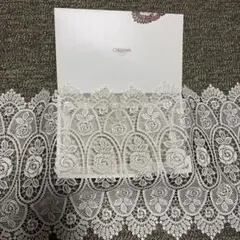 近沢レース店 テーブルランナー ホワイト ローズ柄