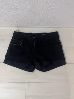 美品 ルイヴィトン ドットショートパンツ ロゴ刺繍 ブラック黒 34
