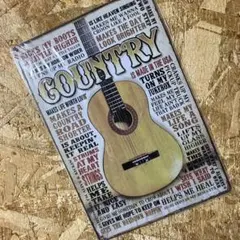 カントリー音楽 アートプレート ギター