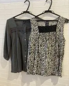 レディース　カーディガン　タンクトップ　セット　L