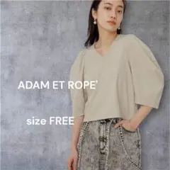 【ADAM ET ROPE'】ボリュームスリーブトップス コットン天竺のサムネイル