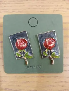 バラデザイン ピアス(両耳用)