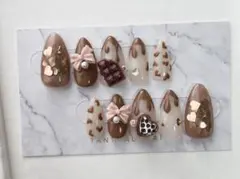 ✴︎オーダー専用✴︎ バレンタインチョコ　ハートホロ　ガーリーネイルチップ