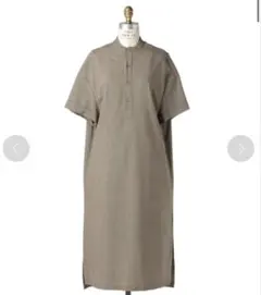 Drawer 半袖ロングワンピース 36 2素材ドッキングワンピース 半袖 ロング丈dsj0136 ホワイト