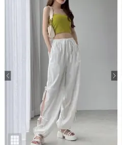 GRL グレイル サイドスリットリボンカーゴパンツ[al186] 808