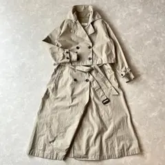 極美品☆プラステ／3WAYトレンチコート S ベージュ ドッキング アンサンブル