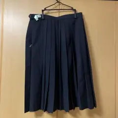 ネイビー プリーツスカート W69 L66 夏用