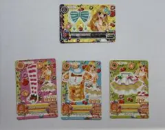 旧　アイカツカード 星宮いちご オレンジキャンディーシャツ コーデ 4枚セット