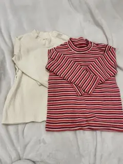 ユニクロ　リブカットソー　セット　90