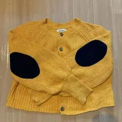 BEAMS BOY 5ゲージ エルボーパッチ カーディガン
