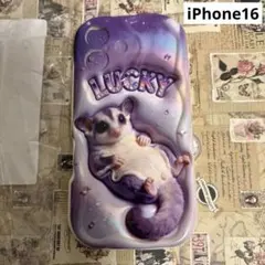 フクロモモンガ　iPhone16 ソフトケース