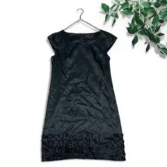 アンタイトル　ノースリーブミニワンピース　タイト　フォーマル　フリル