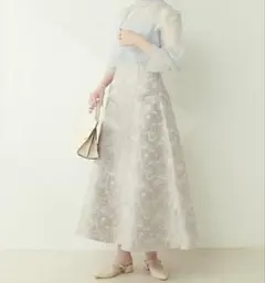natural couture osonoフラワージャガードスカートのサムネイル